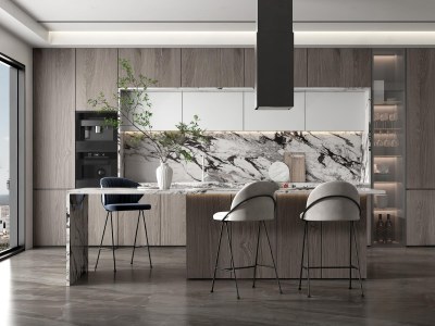 现代家居餐厅3D模型下载